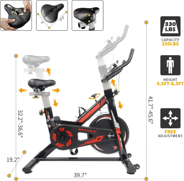 Heavy Duty Spin Bike for Home Cardio4